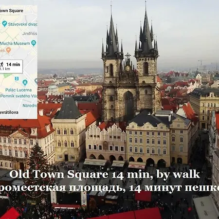 New, Luxury! 1, Center. 55m², 2 Apartment. 5min Walk To Wenceslas Square, 10min Walk To National Museum. Navratilova Street № 1, Nove Mesto 아파트 *
